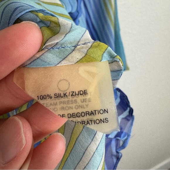 Robert Gram Womens Large 100% Silk Sheer Sequin Boho Flowy Coverup Vacation - Picture 6 of 11